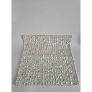 RLK by Leila’s Linen Mother of Pearl Hand Beaded Placemat 14x14 in
